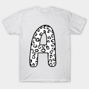 cheetah print “A” (alpha) T-Shirt